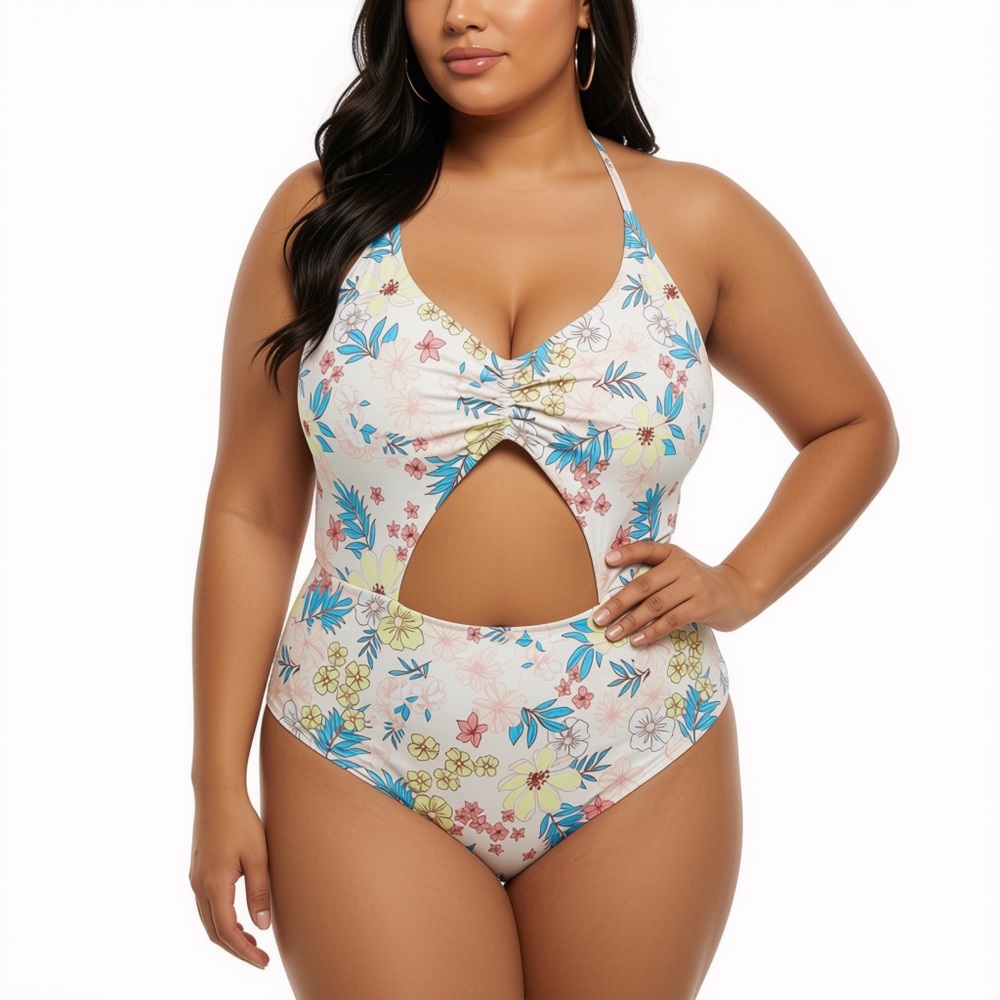 Celebrity Pink Swim Flower Burst One Piece Swimsuit Women SZ XXL (19)